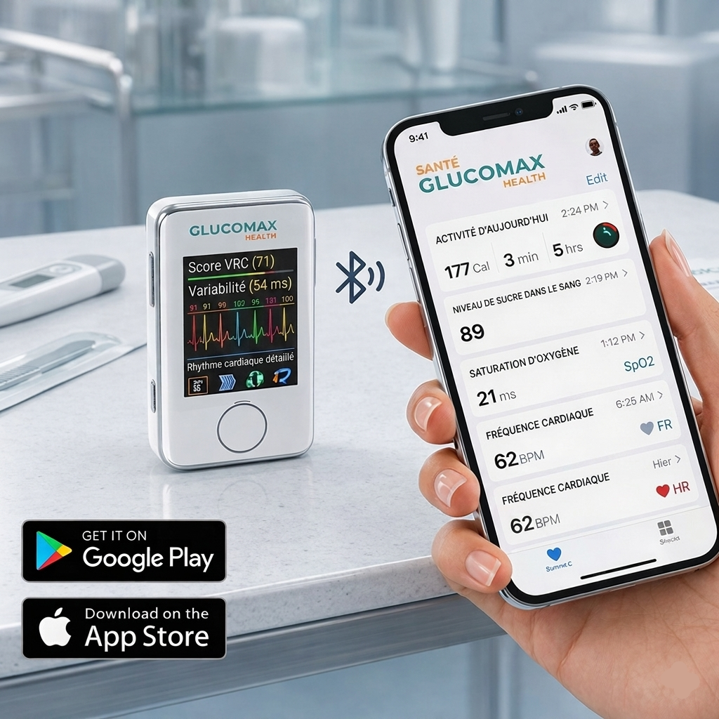 GlucoMax Moniteur de santé intelligent 8-en-1 🇫🇷