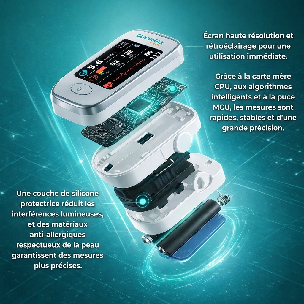 GlucoMax Moniteur de santé intelligent 8-en-1 🇫🇷