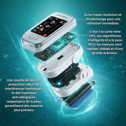 GlucoMax Moniteur de santé intelligent 8-en-1 🇫🇷